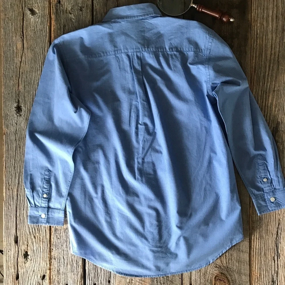 GAP Kids Mini-Check Oxford Button Down Shirt XXL - Picture 7 of 9